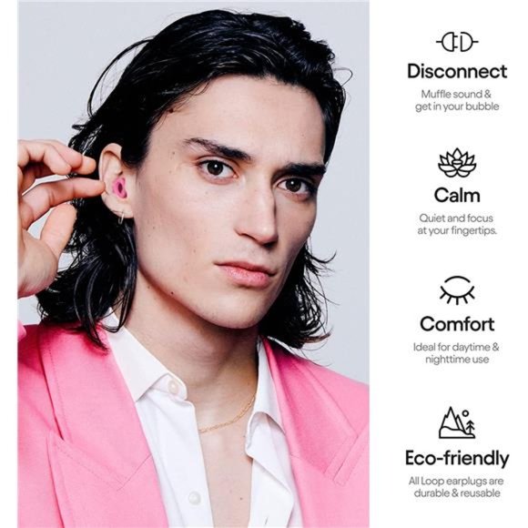 Loop Quiet Ear Plugs – Reusable Hearing Protection – 27dB Noise Cancelling - Picture 3 of 7